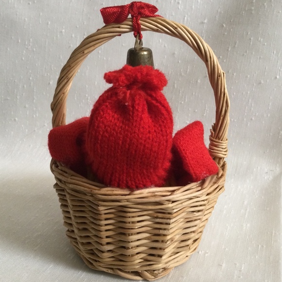 🎄🎅🎁Ljungstroms Sweden Handmade Mom Children Triplets Snow Basket Working Bell - Picture 6 of 9
